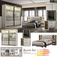 MM99-  Room Set 5,6,8,10x8 Comfort Space - Luxury Bedroom Set | Set Bilik Tidur | Almari | Katil | M