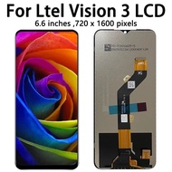 XD 6.6 "หน้าจอดั้งเดิมสำหรับ Itel Vision 3 Vision3 S661L S661LP เปลี่ยนดิจิทัลแผงประกอบจอแสดงผล LCD 