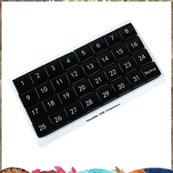 Monthly Pill Organizer 31 Compartments, 1 Per Day, 4 Week Full Month 31 Day Pill Organizer,Black