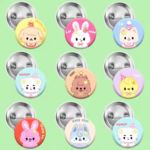 STRAY KIDS Cartoon Anime SKZOO Peripheral Badge Chest Badge Brooch Cute Mini Badge Tinplate Badge