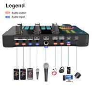 TECHCHIP-Live Streaming Sound Card Audio Recording Professional Sound Card Mixer with DJ Mixer Voice