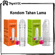 Lebih Panjang Sarung Zakar Lekaki Condom Delay Condom Extender Kondom Tahan Lama Spiky Condom Reusab