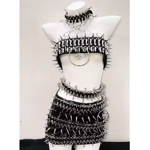 y2k clothes y2k crop top gothic clothes y2k clothes Rivet Tank Tops Gothic Tank Tops Punk Tank Tops 