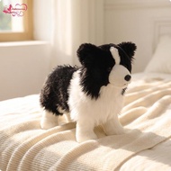 [Abbraccia] Border Collie Stuffed Dog Lifelike Border Collie Stuffed Animal Stuffed Toy with Soft-Te
