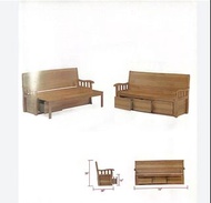 實木儲物沙發床