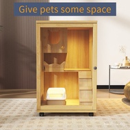 Pet Cabin New Cat Nest Solid Wood Cat Villa Home Cat Cage Indoor Cat Cabinet Cat House Cat House Cat