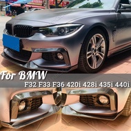 F32 F33 F36 M-Sport Front Bumper Side Splitter Spoiler Kit Fog Lamp Cover For BMW 4 Series 420i 428i