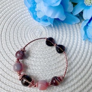 Ophelia Bracelet (Smoky Quartz, Botswana Agate, Pink Botswana Agate)