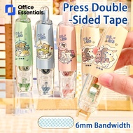 Dots Glue Tape Double-sided Glue 360 Rotatable Cute Dots Glue Tape Replaceable Core School Supplies