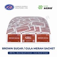 MERAH Brown Sugar Sachet ASB AGRO Brown Sugar Sachet (250 Pcs) Gula Gula Merah