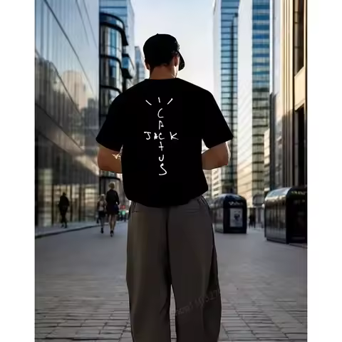 Rapper Cactus Jack Graphic T-shirt Men Women Cotton Short Sleeve Tshirt Clothing Tee Classic T Shirt