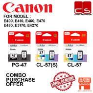 Canon PG-47 & CL-57(S) & CL-57 Cartridge Combo
