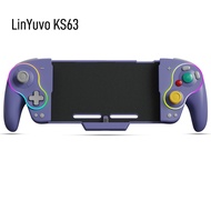 LinYuvo KS63 RGB Wireless Controller Gamepad สําหรับสวิทช์และสวิทช์ OLED retro GameCube Turbo Gaming