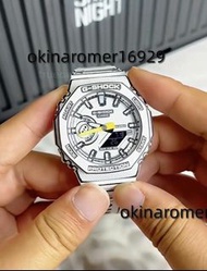 CASIO卡西歐 G-SHOCK GA-2100 農家橡樹 漫畫白 防水運動腕表