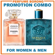 2 Pcs Combo - Coco Mademoiselle Intense+ Eros EDT 100 ml Men