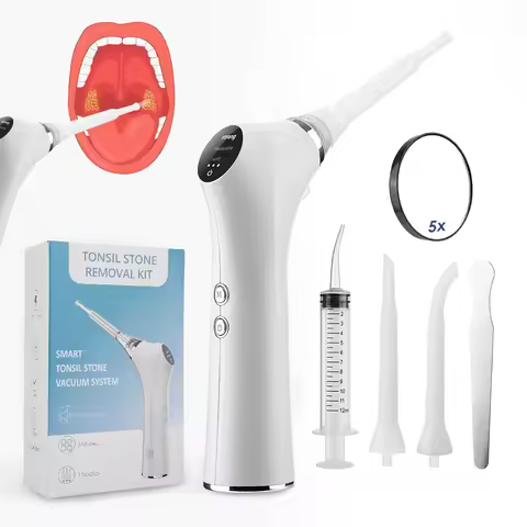 Electric Tonsil Stone Remover Tonsil Stone Removal Kit Vacuum With Irrigation Syringe Instant Suctio