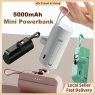 Mini Capsule Powerbank Fast Charging Portable Charger Small Lightweight Power Bank Mini Pocket Power Bank 5000mAh