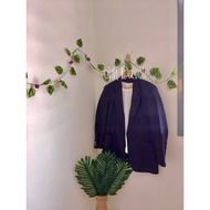 VINTAGE BLAZER/BLUE BLACK BLAZER/PLAID BLAZER