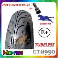 TAYAR CHEETAH 60/80-17 70/80-17 80/80-17 CTH990 TUBELESS TYRE + FREE TL VALVE