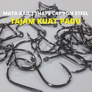 MATA KAIL J SHAPE CARBON STEEL TAJAM DAN PADU KILLER FISHING HOOK IKAN CASTING BOTTOM PANTAI MUARA SUNGAI TASIK KOLAM