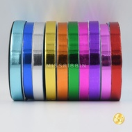 ขายดี! คละสี 10ม้วน ริบบิ้นพับเหรียญโปรยทาน ตราระฆัง พร้อมส่ง ริบบิ้นพลาสติก เบอร์ 2 ม้วน 50หลา (เนื
