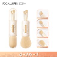 FOCALLURE ModernUrban 4-In-1 Makeup Brush Set 4pcs Portable Telescopic Traveling Makeup Brush Kit