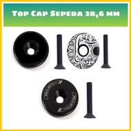 **Top Cap Stem Bicycle FSA Black Pattern Screw 28,6 mm Fork Headset Cover