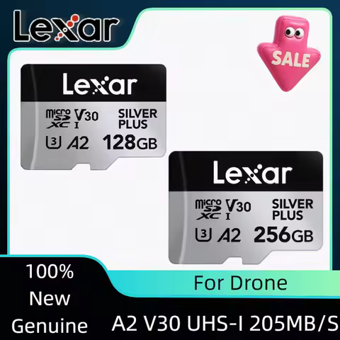 Lexar Original Professional Silver PLUS micro SDXC UHS-I Memory Card U3 A2 V3 4K TF Card 256GB Stora