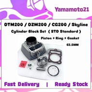 63.5MM Standard Block Set DTM200 DZM200 DTM DZM CG 200 CG200 Skyline Cylinder Blok Assy Kit Complete