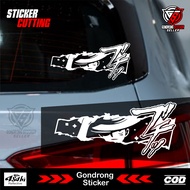 MATA Anime Slap Sticker D.Luffy Cuttingmonkey - JDM 9 Anime Eye Slap Sticker