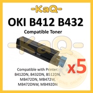 5X 2X OKI B412 B432 45807103 (3k)  45807107 (7k) B412 432 COMPATIBLE TONER B412 B432 B512 MB472 MB49