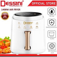 DESSINI ITALY AF-60 Electric Oven Convection Air Fryer Toaster Timer Oil Free Roaster Breakfast Mach