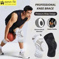 Compression Knee Sleeve with Straps Sports Knee Brace Support Stabilizer Basketball Patella Protecto