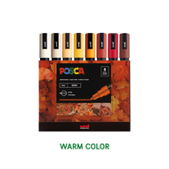 Uni Posca PC-5M ปากกาอะคริลิค Set 8 สี Acrylic Paint Marker EARTH/COOL/WARM/MONOTONE