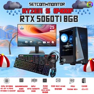 SETCOM+MONITOR BONMECOM2 ครบเซ็ตพร้อมจอ/ CPU AMD AM5 RYZEN 5 8400F/ RTX 5060TI 8GB/Case เลือกได้ครับ