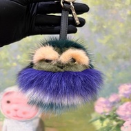 Fendi  藍色小怪獸毛球掛件 超級Q萌的一隻。
