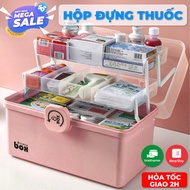 Medical medicine box, family medical medicine box, convenient 3-layer medicine box