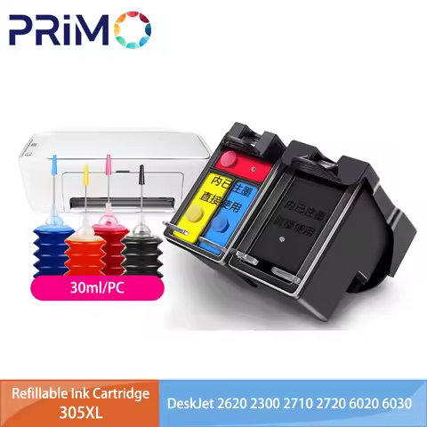 Refillable 305XL Ink Cartridge Remanufactured for HP 305 XL for HP305 DeskJet 2710 2720 2730 4110 41