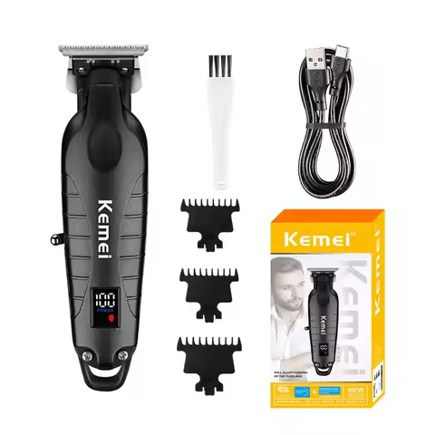 Kemei KM-2293 Rechargeable Hair Clipper Professional Electric Barber Trimmer Cordless Trimmer Type-c
