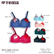 Fema Official Shop Retail 1 pcs BH Bra 888 Flower Motif Wire