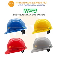 MSA USA V-GARD CAP | HDPE | 4 Point Fas -Trac Ratchet Suspension | Safety Helmet | Topi keselamatan
