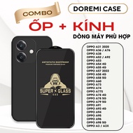 Combo case, tempered glass for Oppo A3/A3X/A60/A38/A58/A78/A98/A54/A55/A57/A79/A76/A74/A73/A91/A92/A