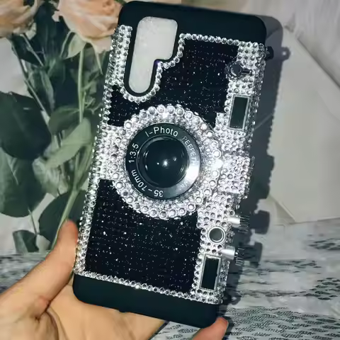 Emily In Paris Bling Camera Phone Case for IPhone 14 Pro Max Samsung Vintage Design Silicone Case wi