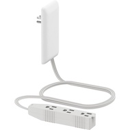 LIDER Flat-Face Outlet Extender with 3 Receptacles, Ultra-Thin Wall Plate Plug with Cord Extender an