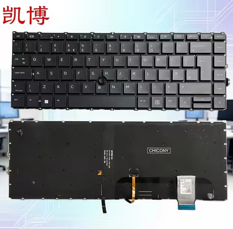 UK Germany Layout For HP EliteBook 840 G7 G8 Black New Laptop Keyboard Original HPM19F76GBJ930 2P140