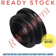 SONY MD-NEX Minolta Lens to Body Adapter E-Mount A6000sony A7 Nex A7II Adapter Emount