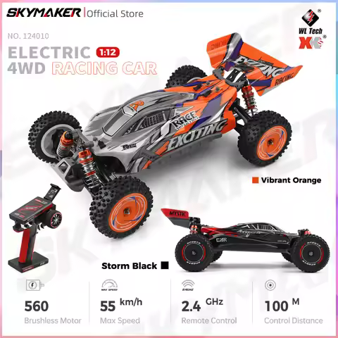 Wltoys RC Car 1/12 124010 V8 2.4G Racing Drift RC Cars 4WD 550 Motor 55km/h High Speed Remote Contro