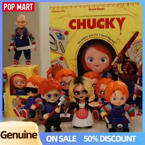 Hot Genuine Popmart Halloween Chucky Ghost Kid Reincarnation Series Blind Box Trendy Chucky Figurine
