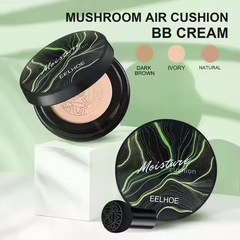 Air Cushion CC Cream Mushroom Head BB Cream Face Concealer Moisturizing Waterproof Long Lasting Natu