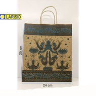 Paper Bag Batik Kraft B Okey Isi 10Pcs 24X8X29 Cm Tali
